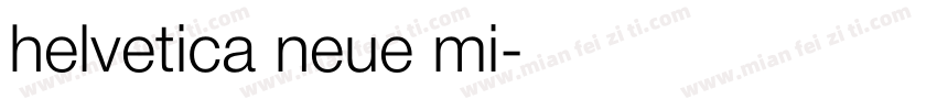 helvetica neue mi字体转换